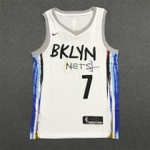 23 Nets Durant #7 White City Edition 1:1 Quality NBA  Jersey