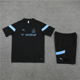 22/23 Marseille Training Suit Black 1:1 Quality Training Jersey