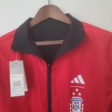 2022 Argentina Black-Red Double Sided Windbreaker