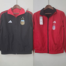 2022 Argentina Black-Red Double Sided Windbreaker