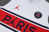 22/23 PSG Vest Training Kit Kit White Red Stripe 1:1 Quality Training Shirt