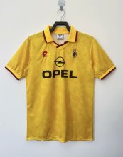1995-1996 AC Milan Third Yellow Retro Soccer Jersey