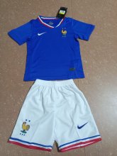 24/25 France Home Blue 1:1 Kids Soccer Jersey