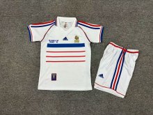 1998 France Away 1:1 Kids Retro Soccer Jersey