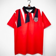 1992  England  Away  Red  1:1 Quality Retro Soccer Jersey