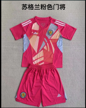 24/25 Scotland  Pink Goalkeeper 1:1 Quality Kids Jersey