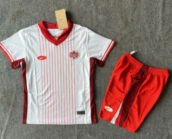 24/25  Canada Away 1:1 Kids Soccer Jersey