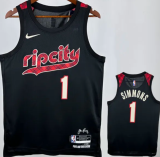 24/25 Trail Blazers SIMMONS #1 Black City Edition 1:1 Quality NBA Jersey