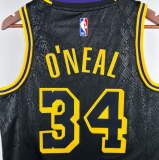 24/25  Lakers ONEAL #34  Black   1:1 Quality NBA Jersey