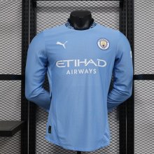 24/25  Manchester City Home Long Sleeve Player 1:1 Quality Soccer Jersey