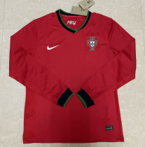 24/25 Portugal Home Long Sleeves Fans Soccer Jersey
