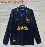 1993/1994  Manchester United Away Long sleeve 1:1 Retro Soccer Jersey