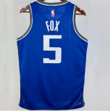 2024 Kings FOX #5 Blue City Edition  1:1 Quality NBA Jersey热压