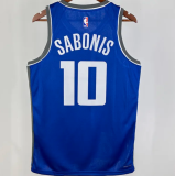 2024  Kings SABONIS #10 Blue City Edition 1:1 Quality NBA Jersey热压