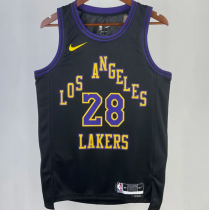 23/24 Lakers HACHIMURA #28 Black City Edition 1:1 Quality NBA Jersey