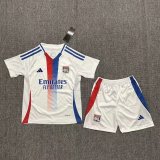 24/25  Lyonnais Home Kids Kits 1:1 Quality Soccer Jersey