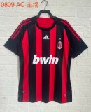 2008/2009  AC Milan Home Fans 1:1 Retro Soccer Jersey