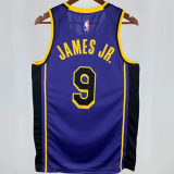 2025 Lakers JAMES JR. #9 Blue 1:1 Quality NBA Jersey热压