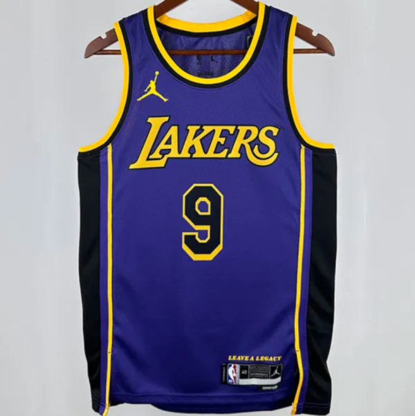 2025 Lakers JAMES JR. #9 Blue 1:1 Quality NBA Jersey热压