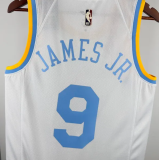 2025 Lakers JAMES JR. #9 White Retro1:1 Quality NBA Jersey热压