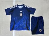 24/25 Japan  Y 3  Home Blue Kids Kits 1:1  Quality Soccer Jersey