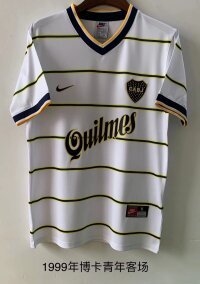 1999 Boca Away Fans 1:1 Quality Retro Soccer Jersey