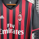 2016/2017 AC Milan Home  Fans 1:1 Retro Soccer Jersey