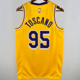 24/25 Lakers TOSCANO #95 Yellow 1:1 Quality NBA Jersey