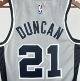 2021 Spurs DUNCAN #21 Grey 1:1 Quality NBA Jersey