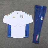 24/25  Italy Training Suit White 1:1 Quality Training Jersey