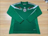 2014 Mexico Home Long Sleeve 1:1 Retro Soccer Jersey