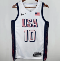 2025 Team USA TATUM #10 White 1:1 Quality  NBA Jerseys