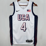 2025 Team USA CURRY #4 White 1:1 Quality  NBA Jerseys