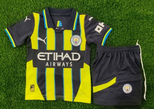 24/25 Manchester City  Away Kids Kits 1:1 Quality Soccer Jersey