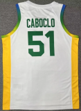 2024 Brazil Team CABOCLO #51 White 1:1 Quality  NBA Jerseys