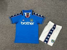 1997/1998 Manchester City Home Kids Kits 1:1 Quality Soccer Jersey