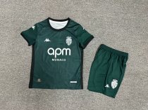 24/25  Monaco Away Kids Kits 1:1 Quality Soccer Jersey