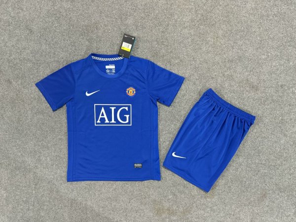 2008/2009 Manchester United Away Kids Kits Retro 1:1  Quality Soccer Jersey