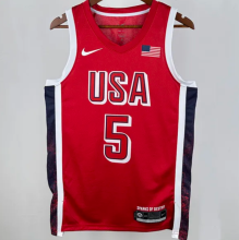 2024 Team USA EDWARDS #5 Red 1:1 Quality NBA Jerseys