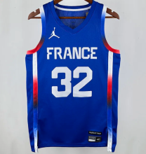 2024 Team FRANCE WEMBANYAMA #32 1:1 Quality  NBA Jerseys