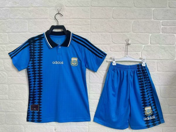 1994  Argentina  Away Kids Retro 1:1 Quality Soccer Jersey