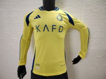 24/25  Al-Nassr FC Home Player Version Long Sleeve 1:1 Quality Soccer Jersey