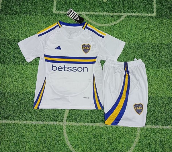 24/25 Boca  Away Kids 1:1 Quality Soccer Jersey