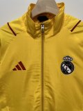 24/25  Real Madrid Clip Edge Yellow Windbreaker