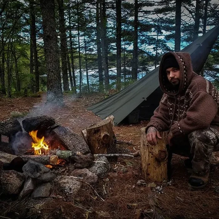 Rhombus Tarp 300D Oxford Wolf Den Tarp | Multifunktionaler Tarp Shelter | Solo Bushcraft und Camping | Lonewolf902 Signatur