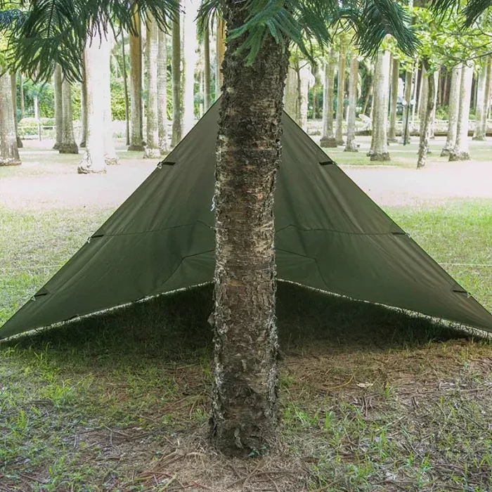 Rhombus Tarp 300D Oxford Wolf Den Tarp | Multifunktionaler Tarp Shelter | Solo Bushcraft und Camping | Lonewolf902 Signatur