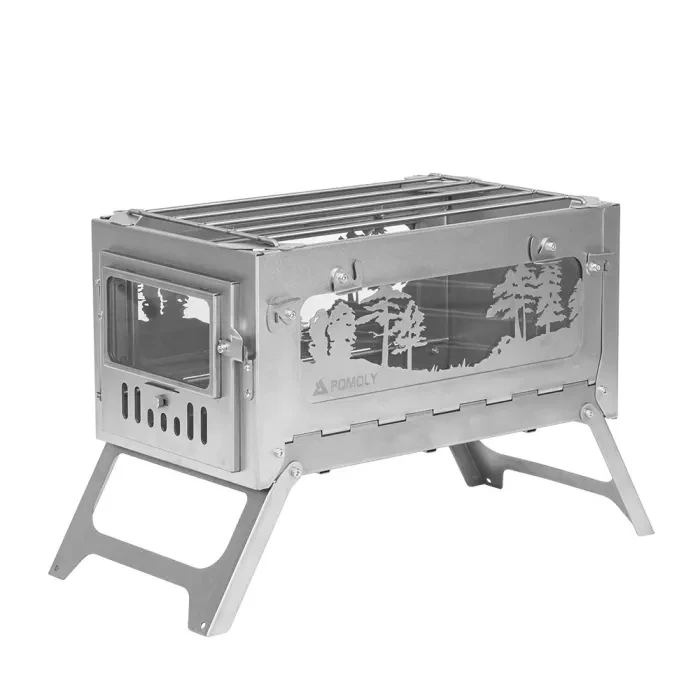 T1 Woods Night | Fastfold Titan Holzofen für Camping und Jagd | POMOLY   Winter Edition