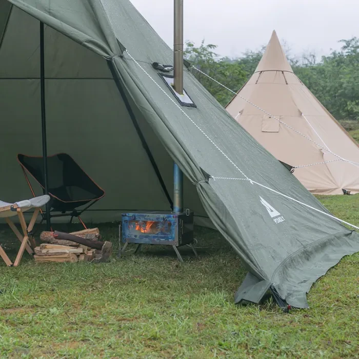 T1 Woods Night | Fastfold Titan Holzofen für Camping und Jagd | POMOLY   Winter Edition