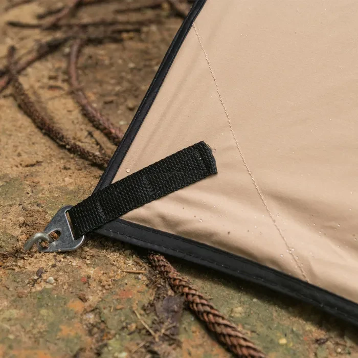 Rhombus Bushcraft Unterstand mit Herdheber | Leinwand Wolf Den Tarp 2.0 | Lonewolf902 Signatur