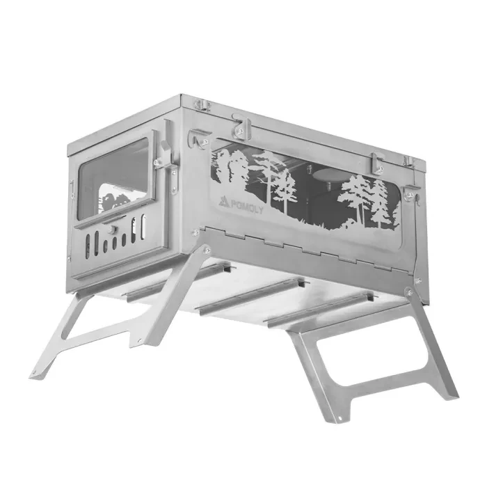 T1 Woods Night | Fastfold Titan Holzofen für Camping und Jagd | POMOLY   Winter Edition